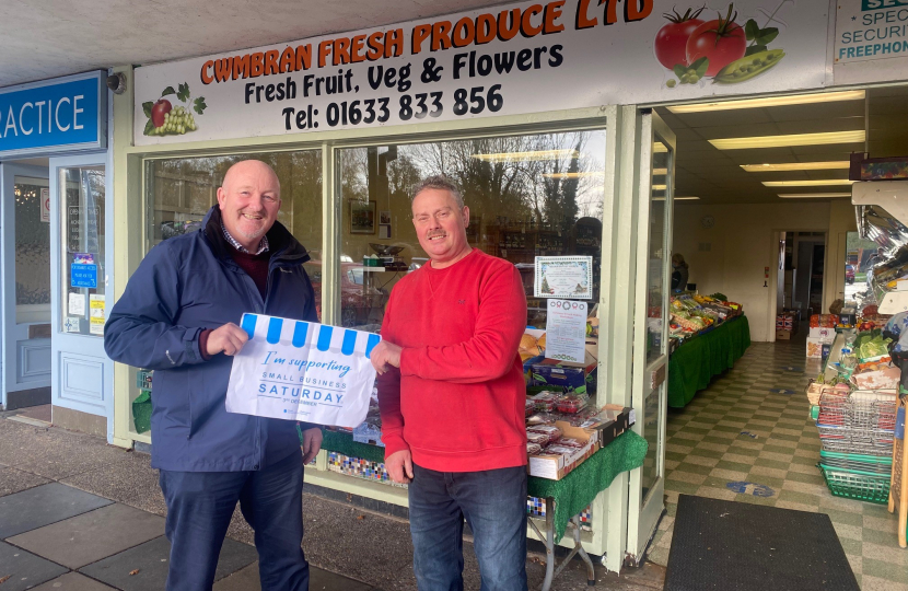 Peter Fox with Andrew Wheeler in Cwmbran