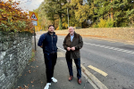 Monmouth MS, Peter Fox with Community Councillor, Lewis Carter