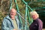 Monmouth MS, Peter Fox, and County Councillor, Jane Lucas, at the Inglis Bridge