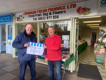 Peter Fox with Andrew Wheeler in Cwmbran