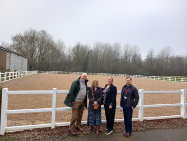 Monmouth MS, Peter Fox with Nicola Gamlin, Principal, Helen Morgan, Head of School, and Mitchell Rees, Manager – Land based Facilities